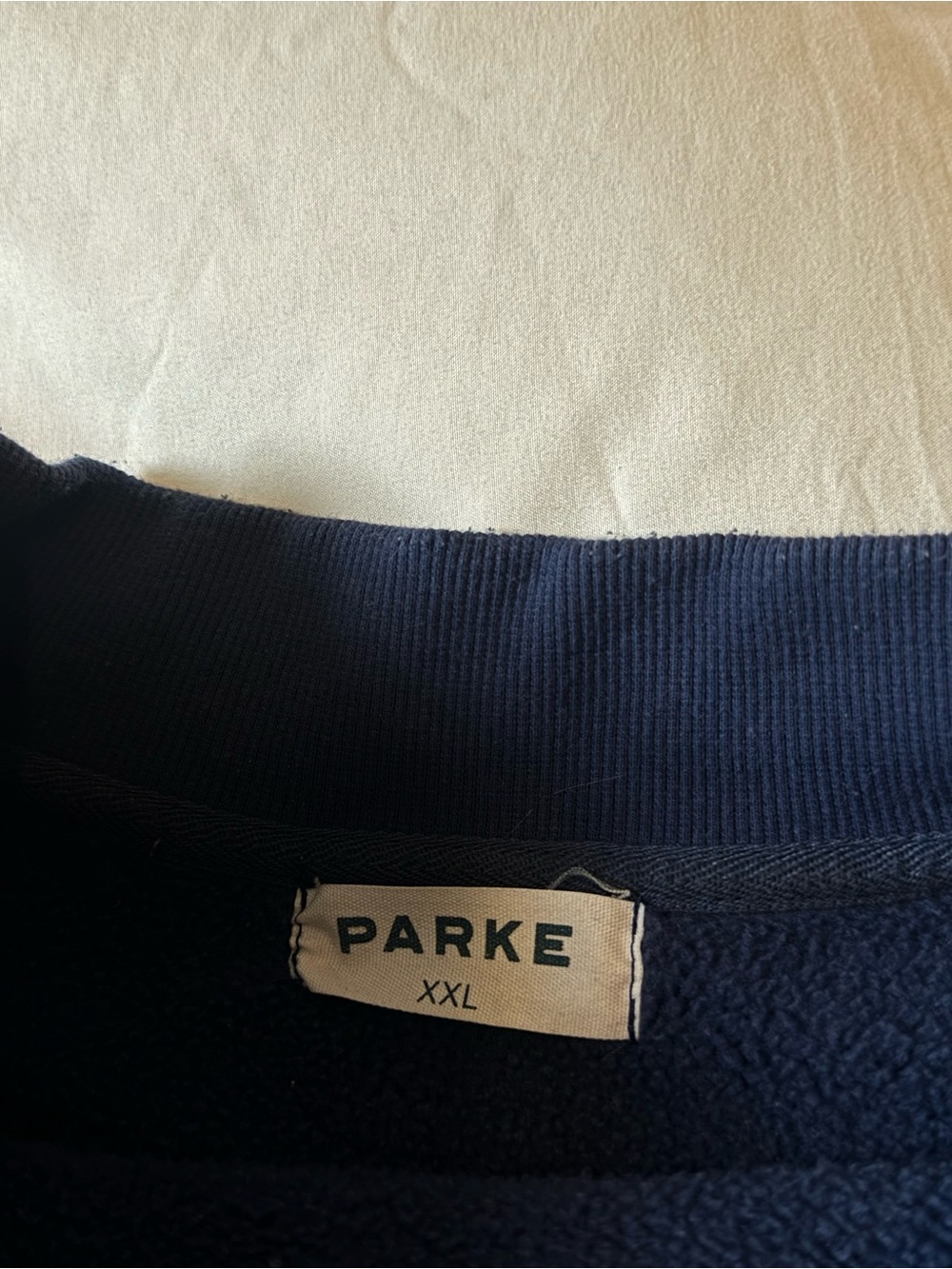 Parke Denim & White Mockneck Sweatshirt - Picture 3 of 3